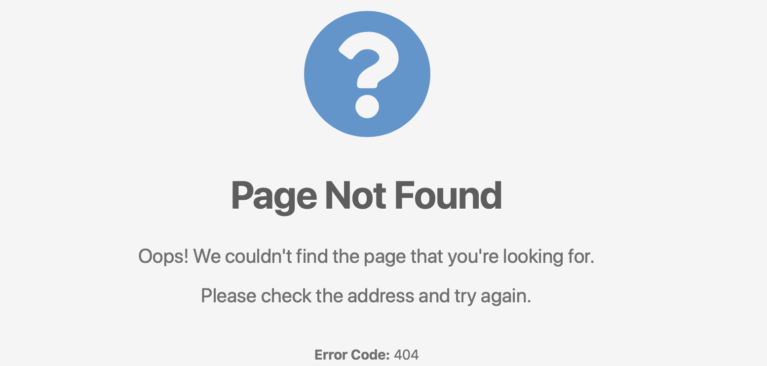 Page Not Found